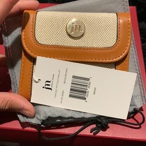Jessica Moore canvas tri-fold wallet brand new with tags and duster bag